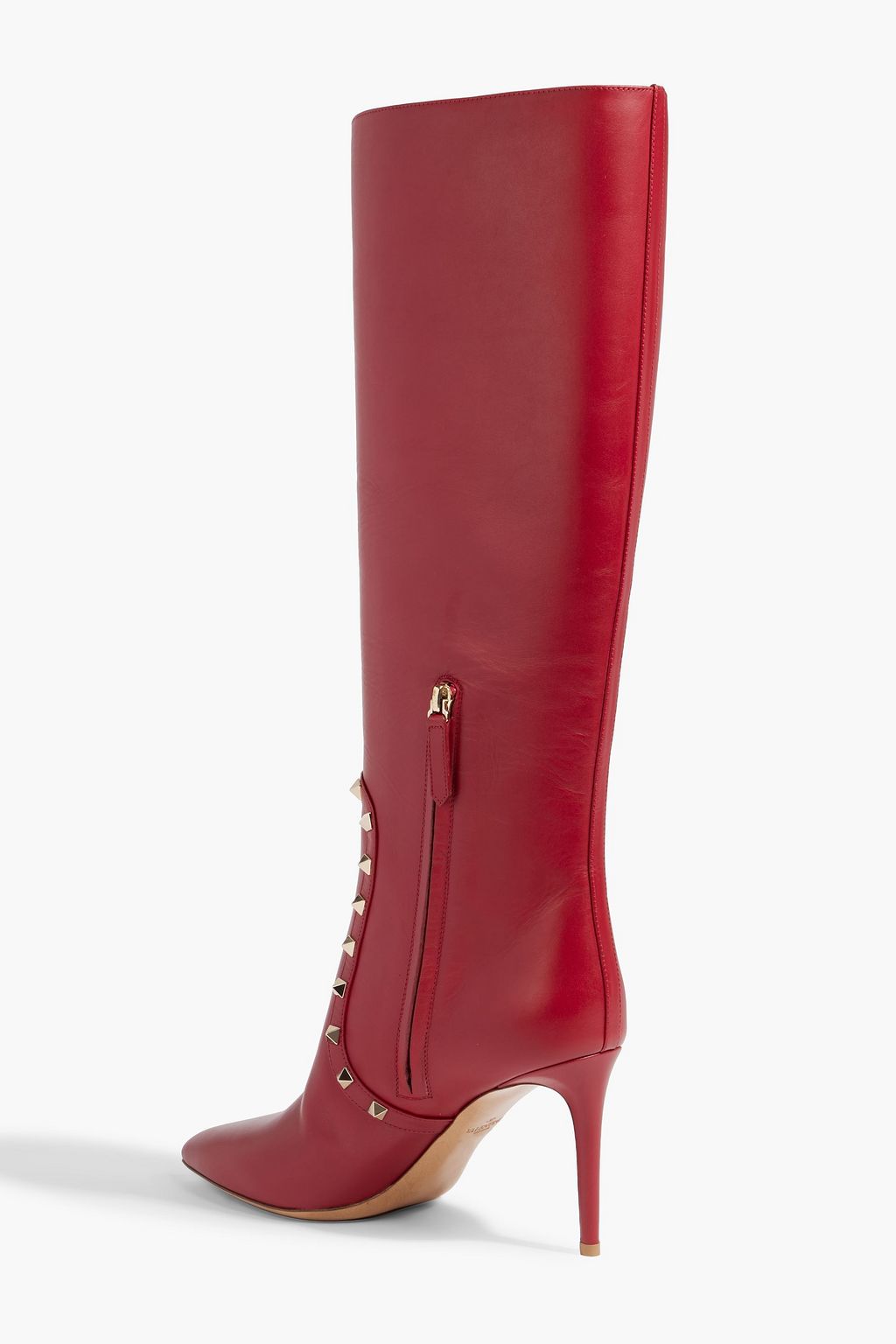 VALENTINO GARAVANI Rockstud leather knee boots