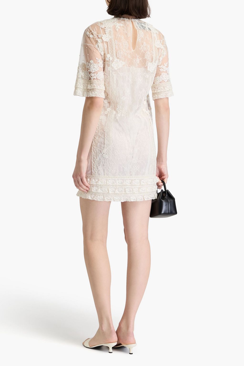 VALENTINO GARAVANI Embellished tulle mini dress