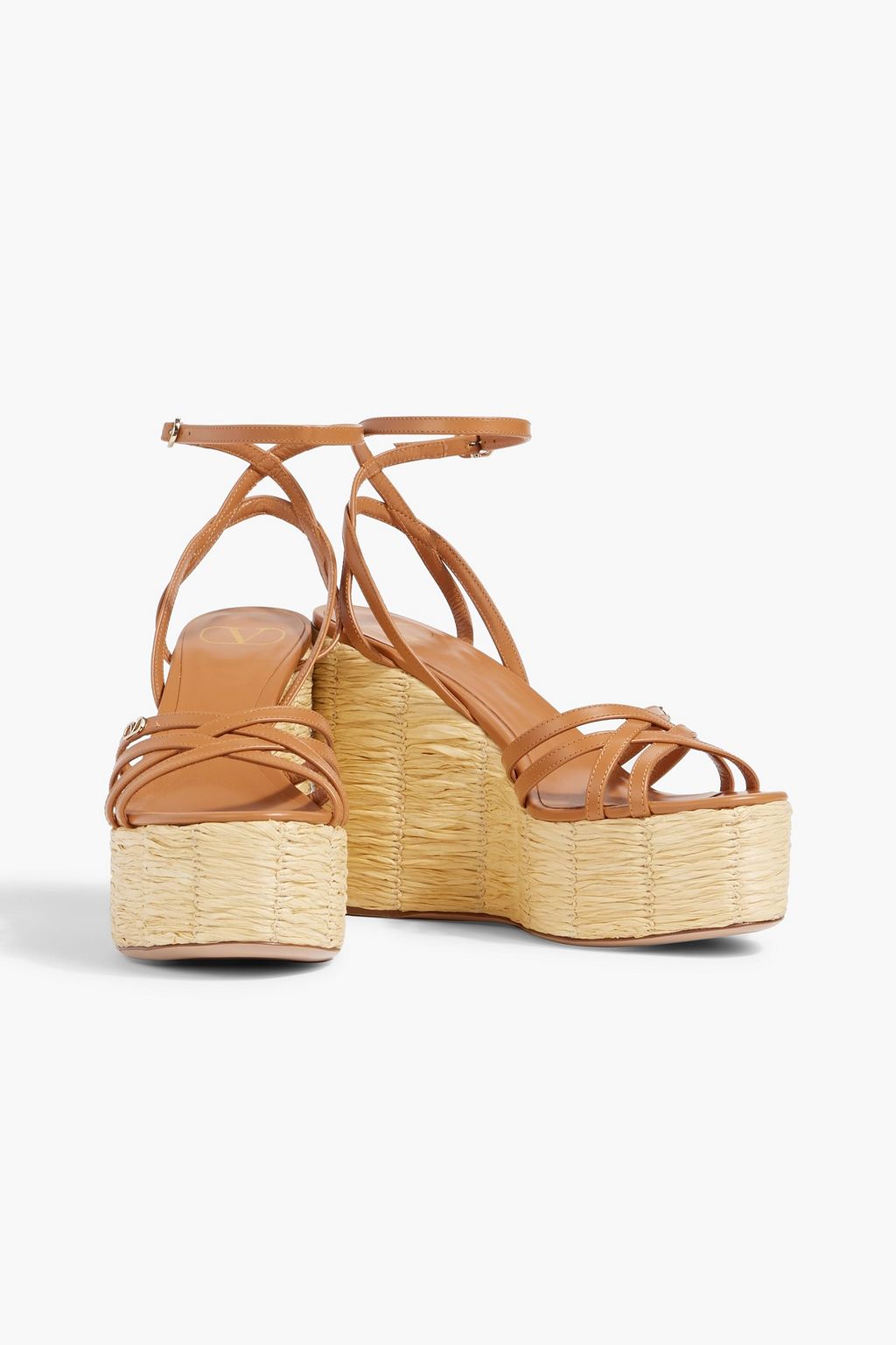 VALENTINO GARAVANI VLOGO leather wedge sandals