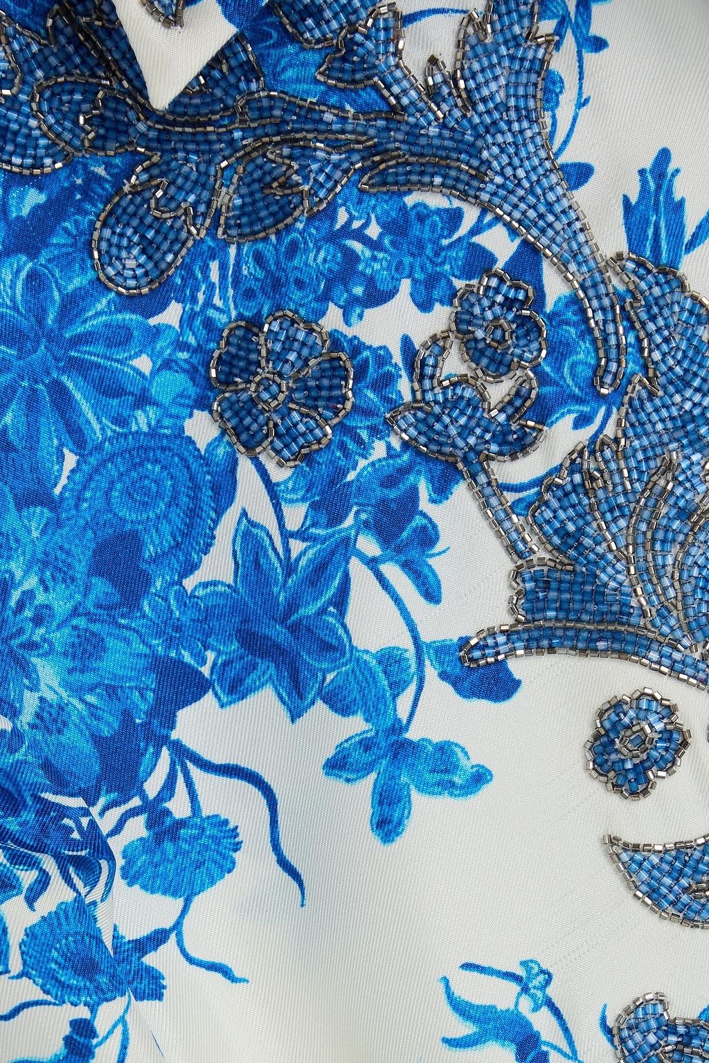 VALENTINO GARAVANI Floral-print silk-twill midi shirt dress