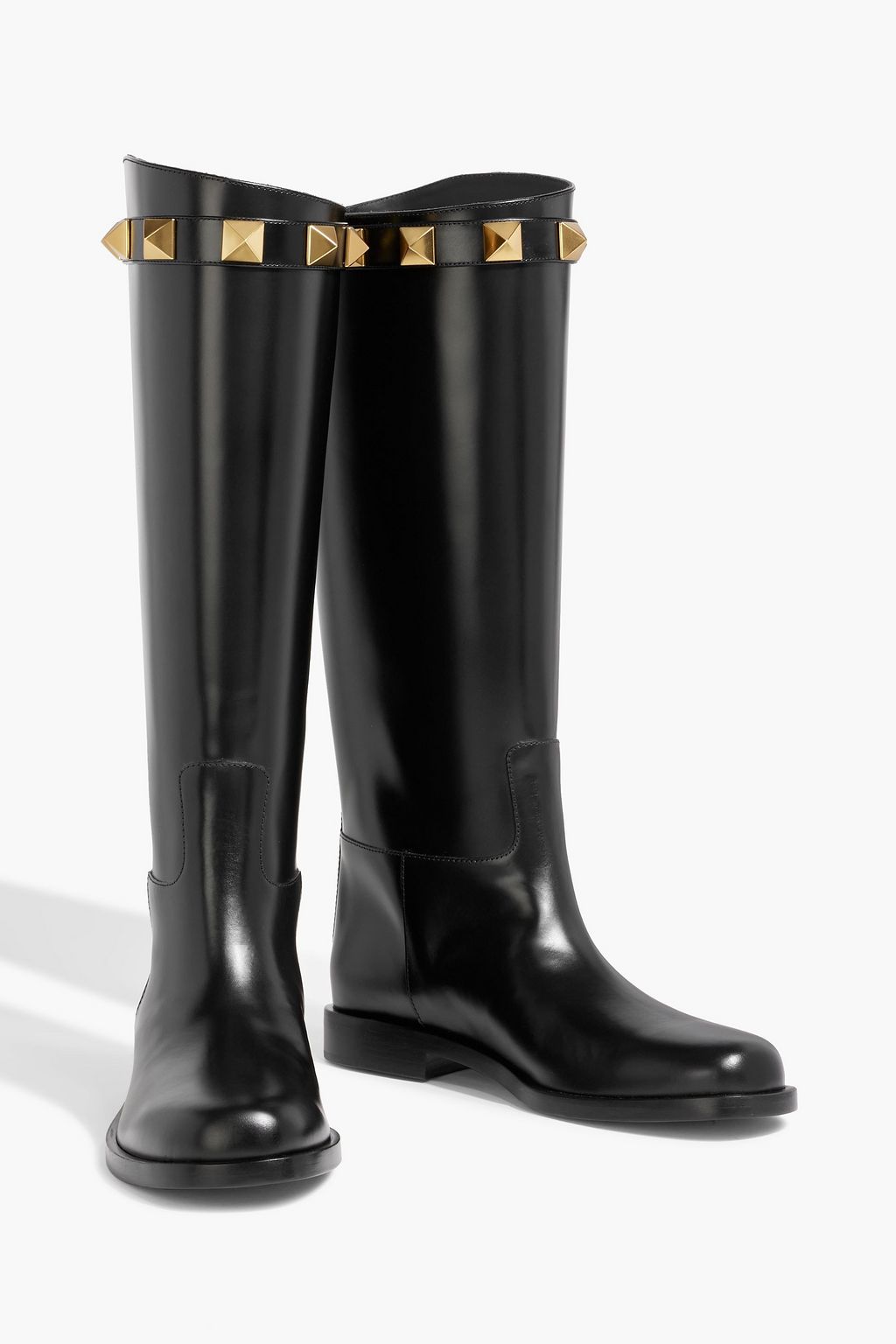 VALENTINO GARAVANI Roman Stud leather knee boots