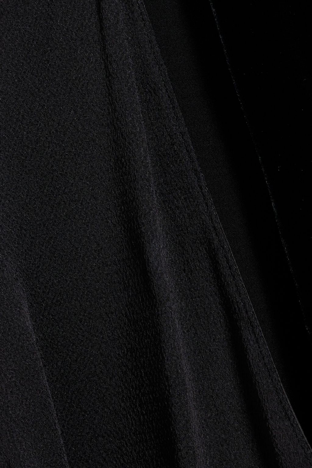 VALENTINO GARAVANI Velvet-paneled satin-crepe mini dress