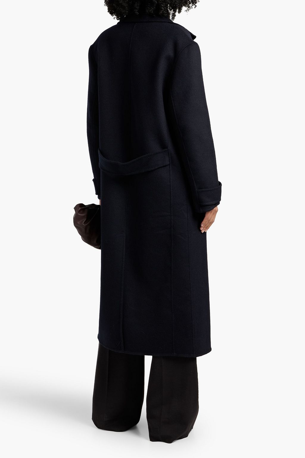 SANDRO Double-breasted wool-felt coat