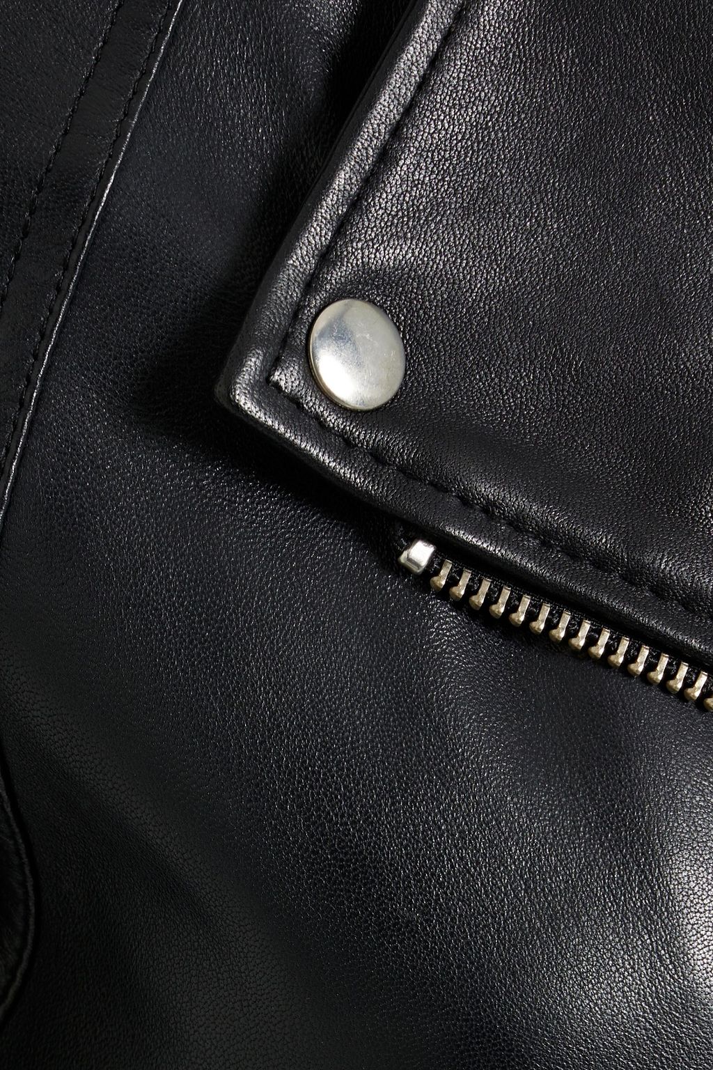 SANDRO Leather biker jacket