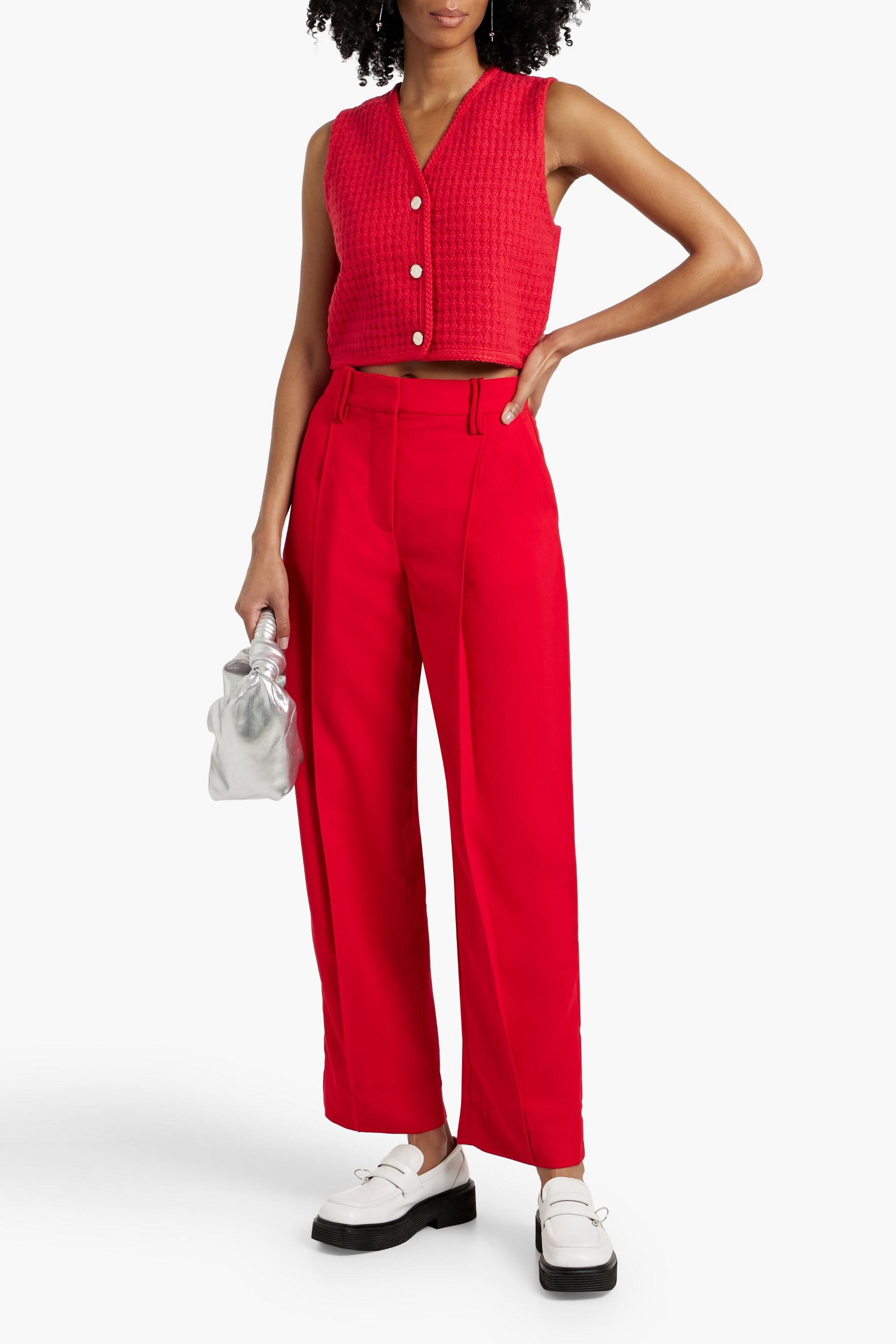 SANDRO Bouclé-knit vest