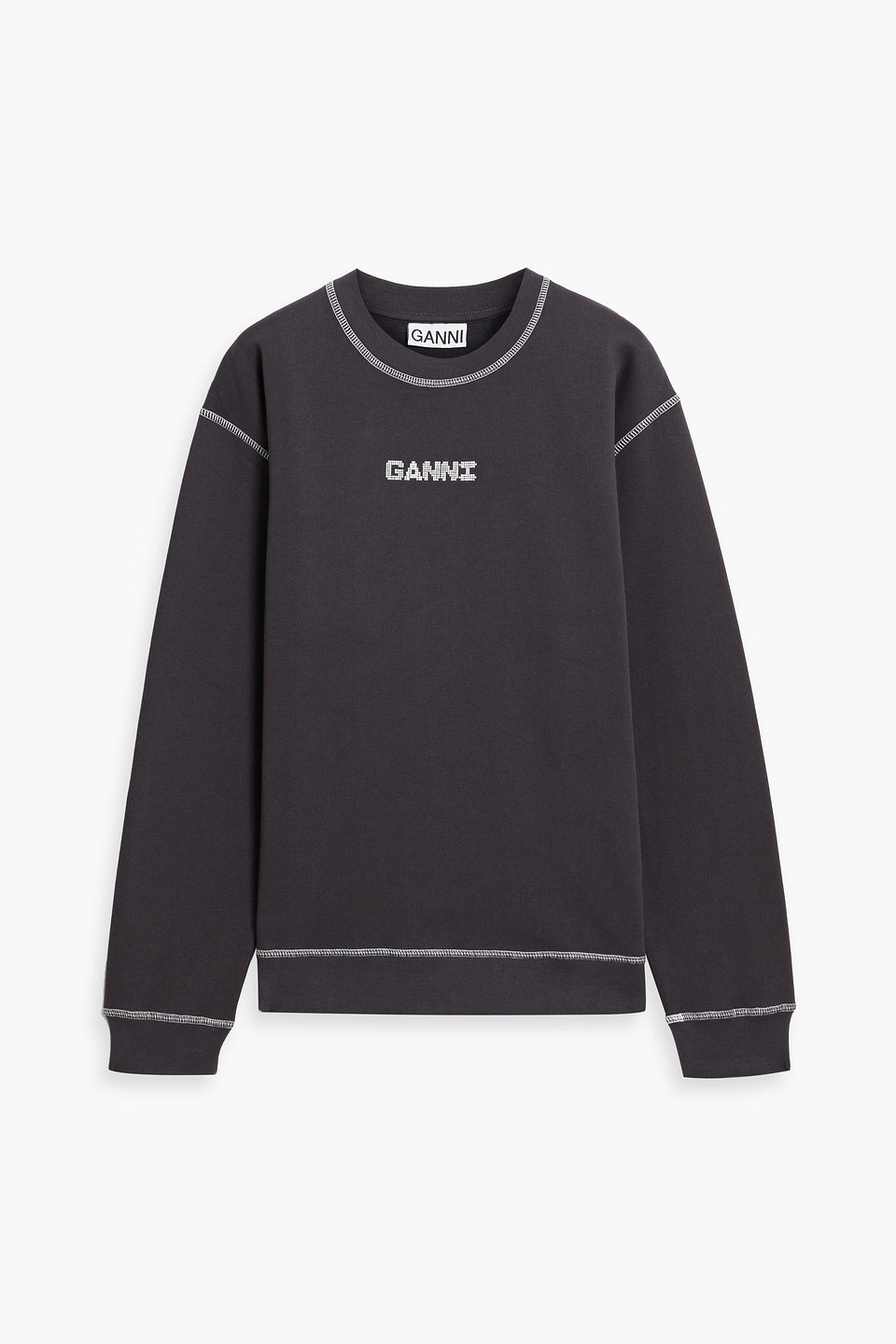 Printed cotton-fleece sweatshirt
