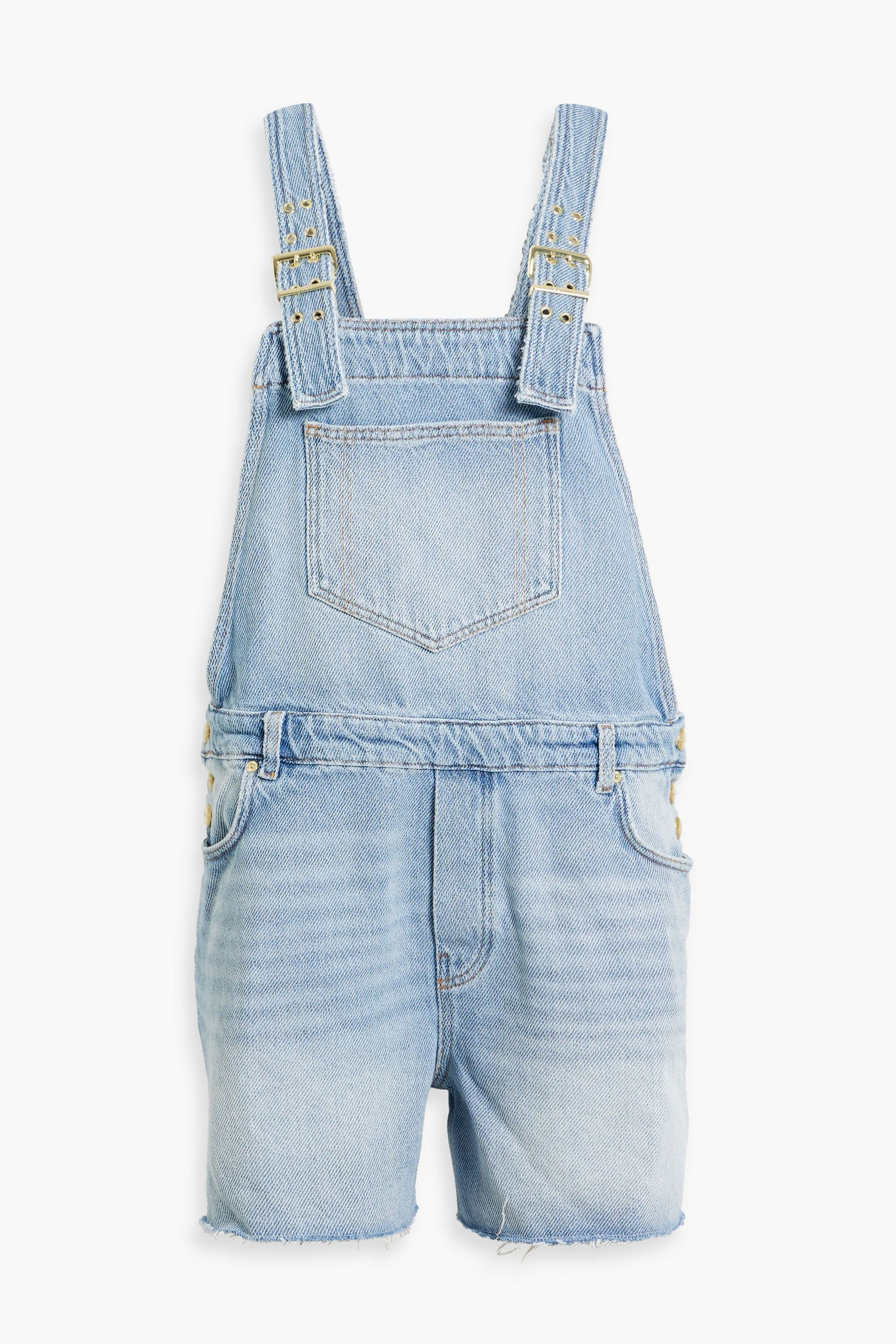 GANNI Frayed denim overalls thumbnail