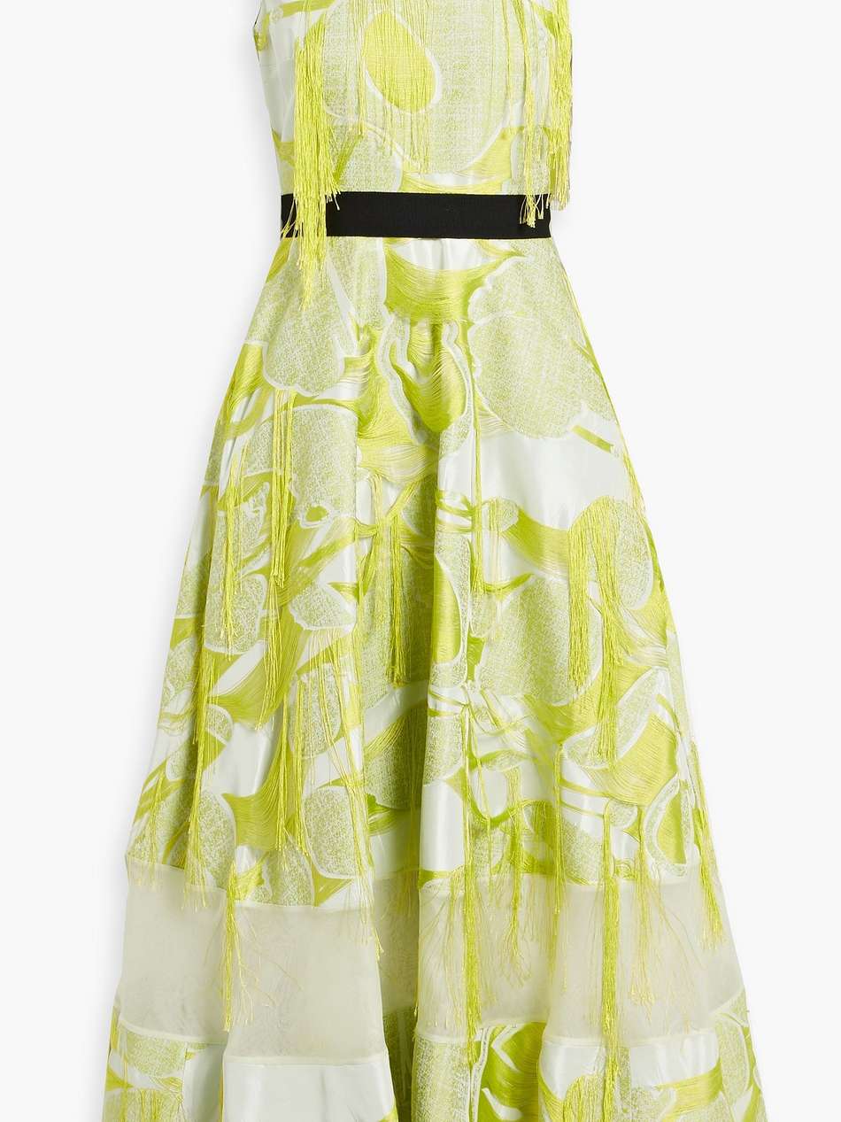 anipe fringed jacquard midi dress