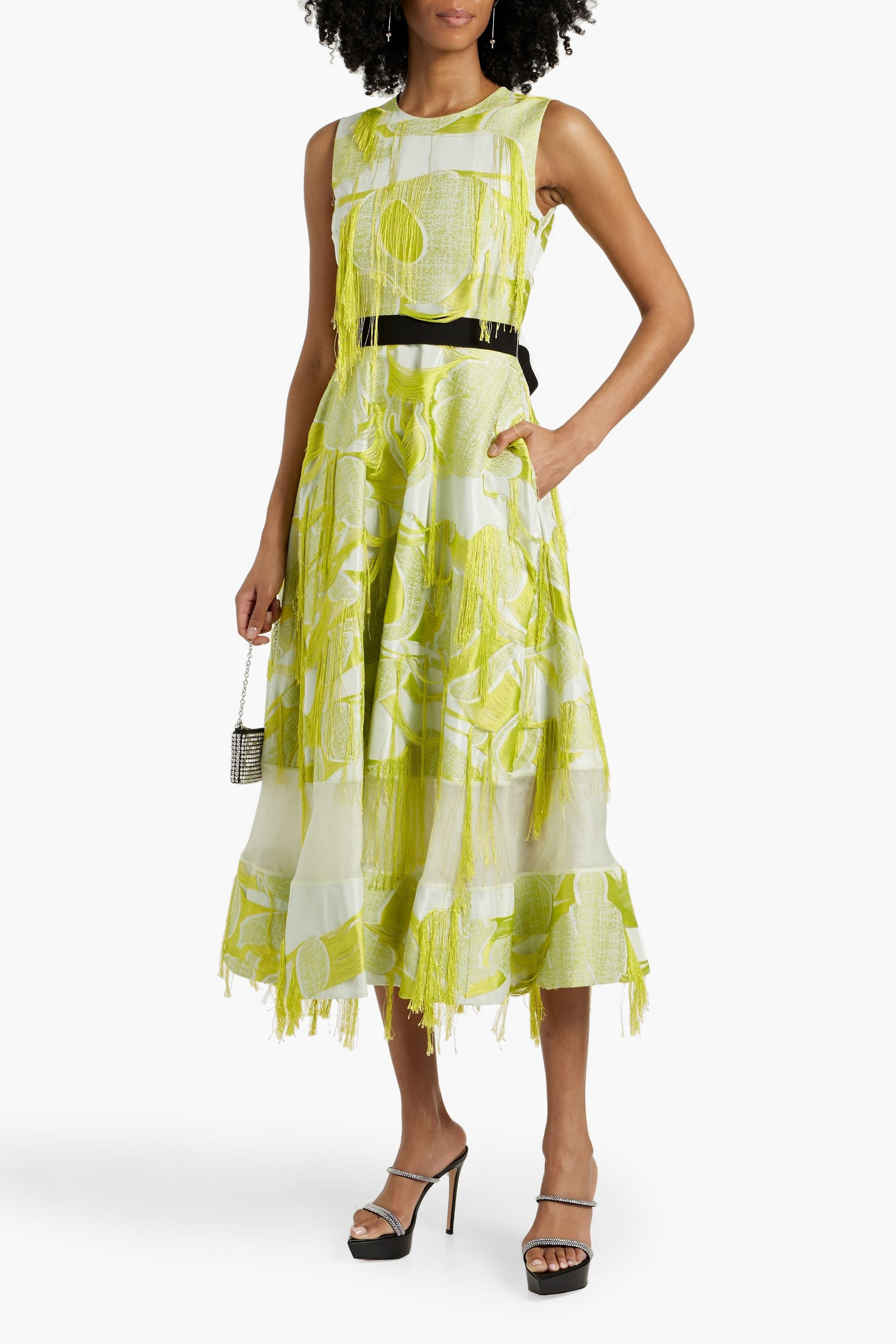 Roksanda Anipe fringed jacquard midi dress