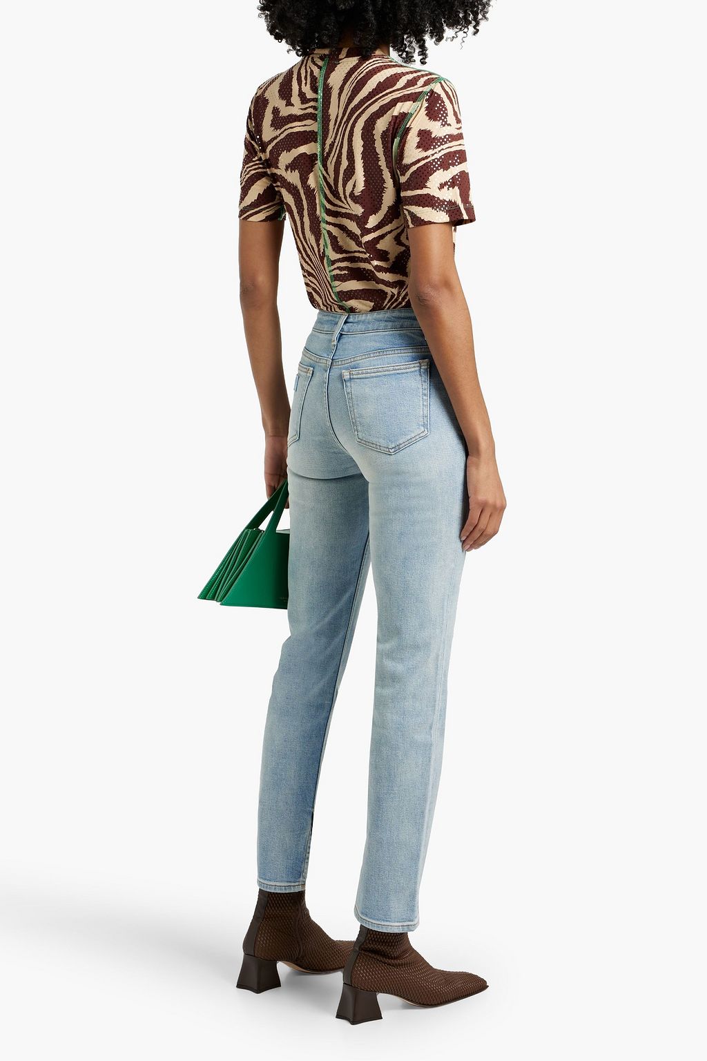 GANNI Mid-rise straight-leg jeans