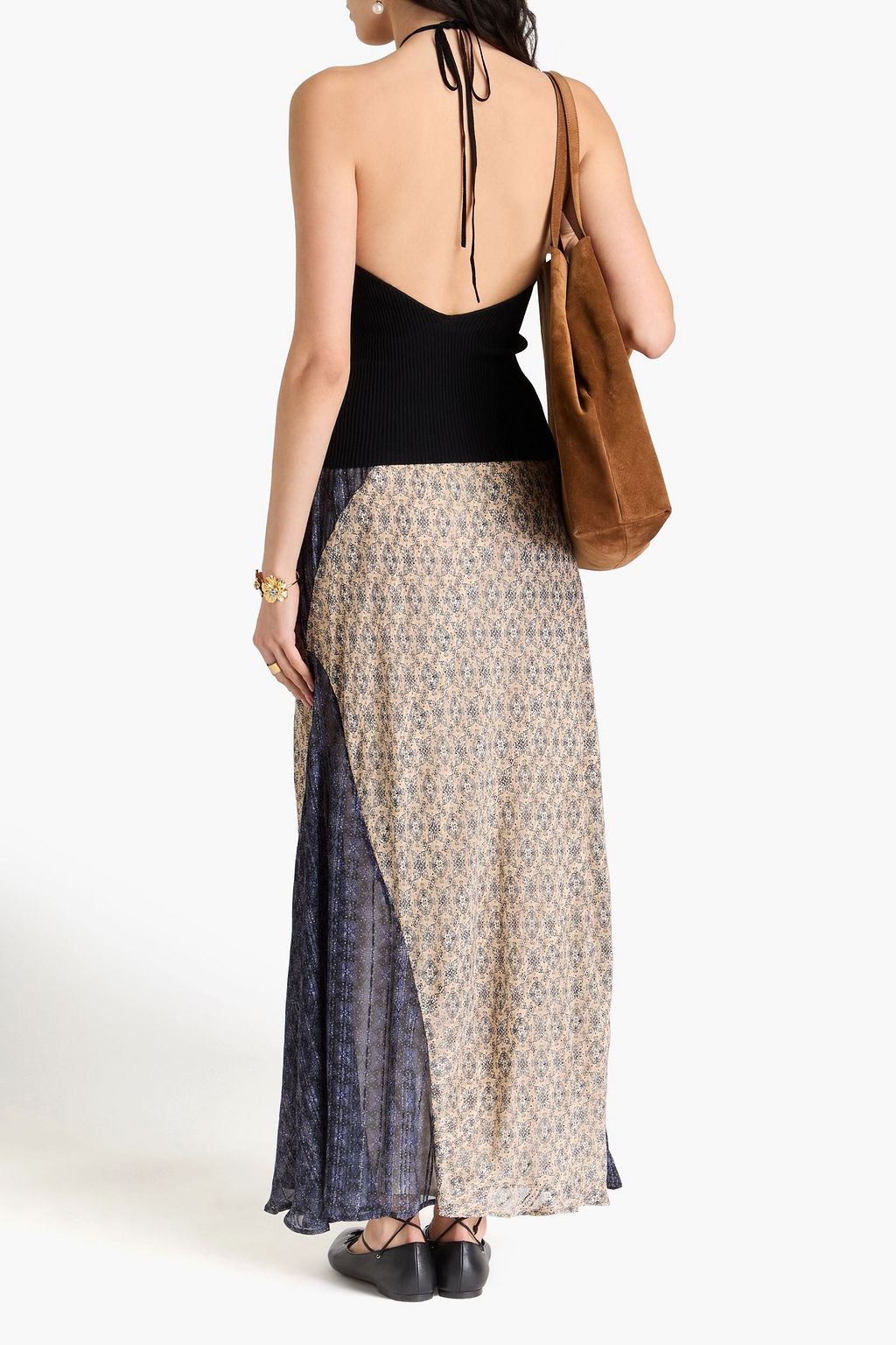 VALENTINO GARAVANI Ribbed-knit halterneck top