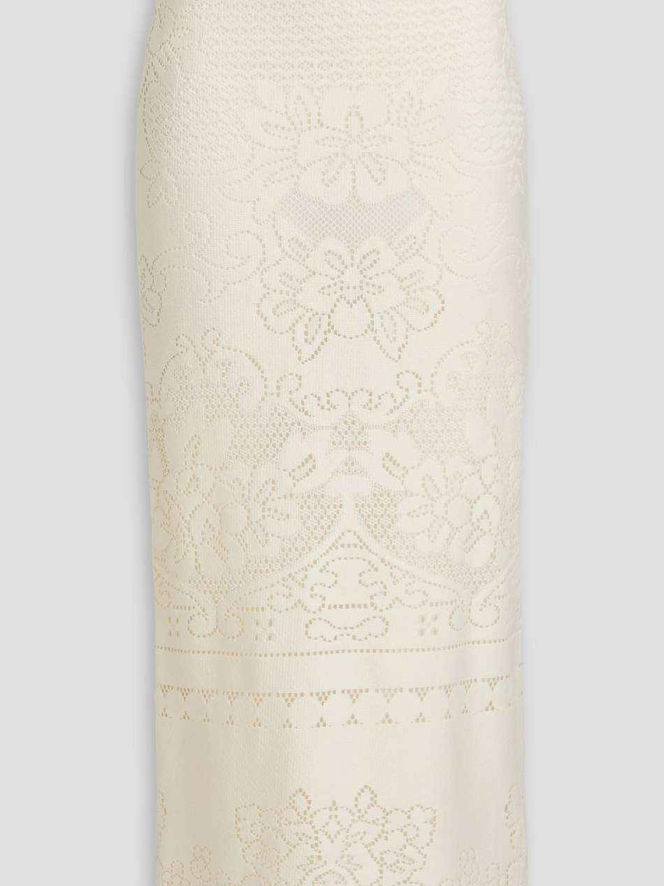 pointelle-knit cotton-blend maxi skirt