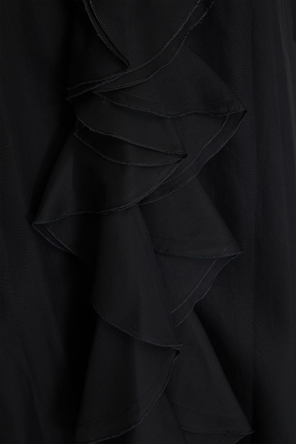 VALENTINO GARAVANI 러플 디테일 실크 오간자 맥시 드레스
