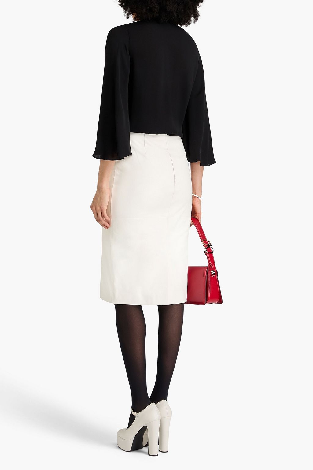 VALENTINO GARAVANI Leather pencil skirt