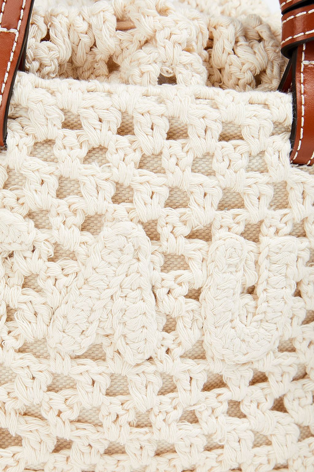 STAUD Ria crocheted cotton tote