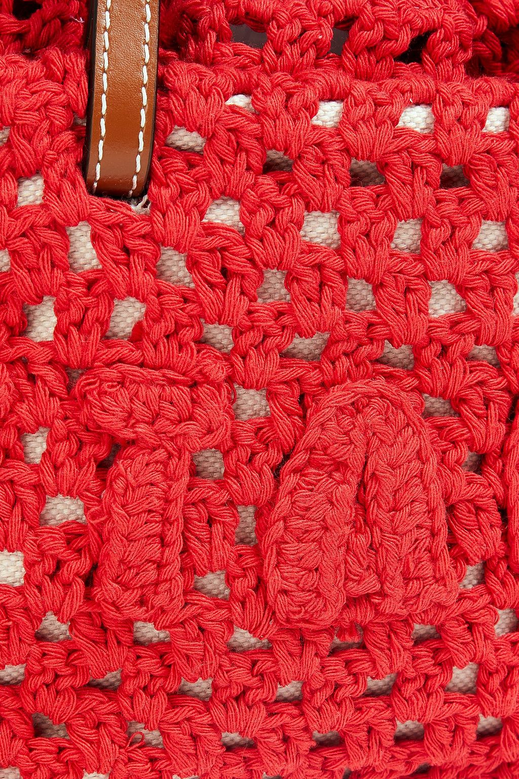 STAUD Ria crocheted cotton tote