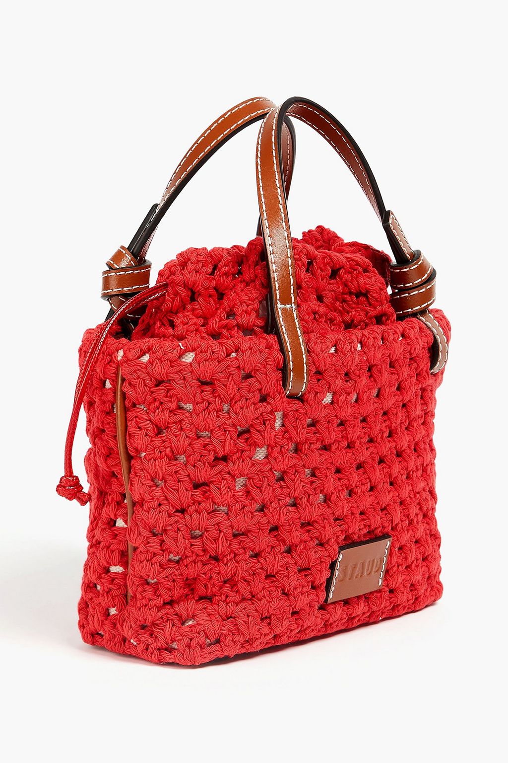 STAUD Ria crocheted cotton tote