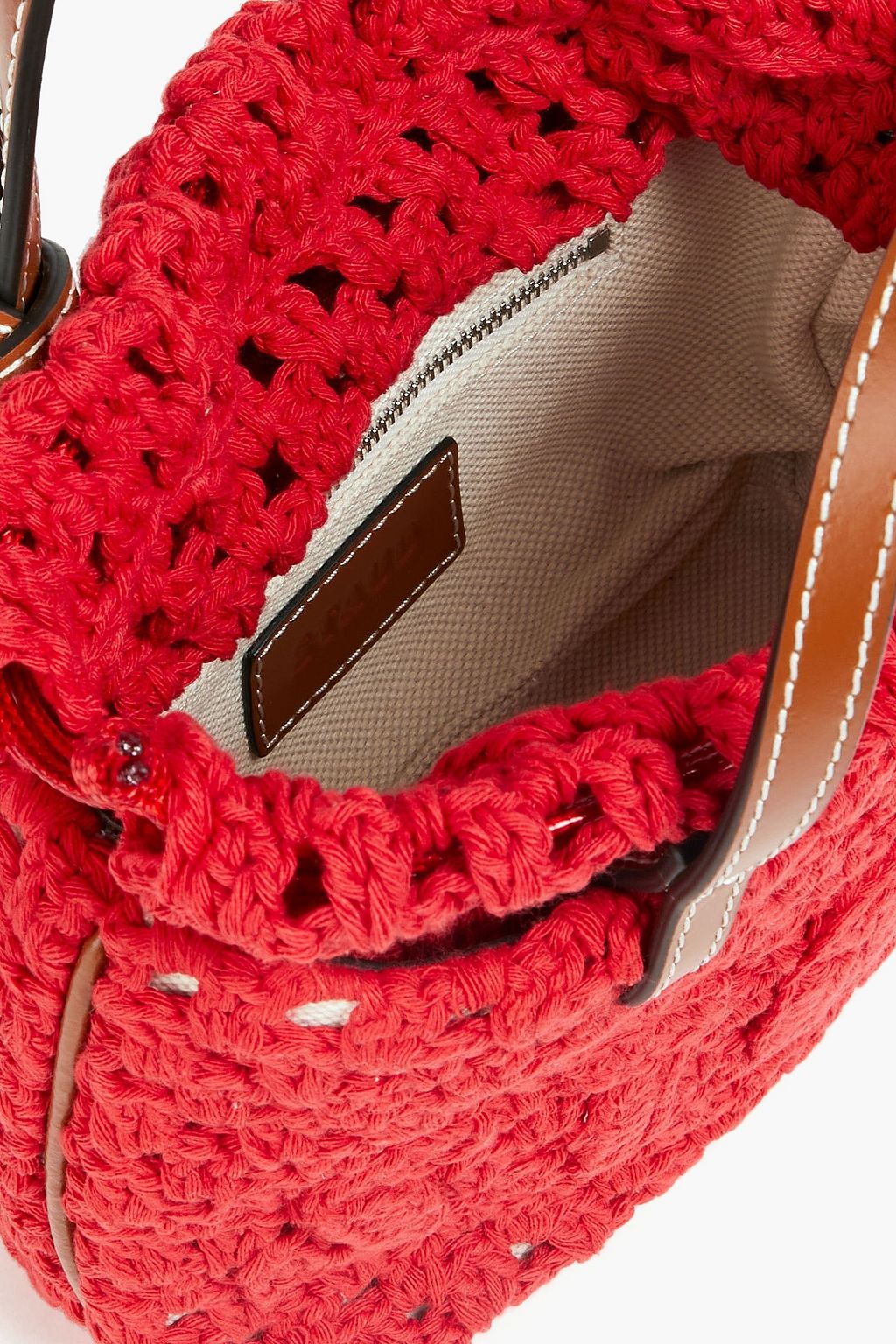 STAUD Ria crocheted cotton tote