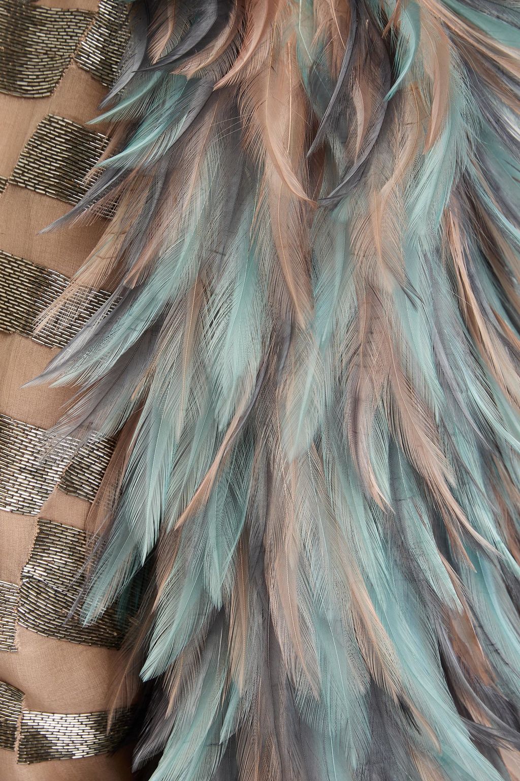 VALENTINO GARAVANI Embellished silk-organza midi dress