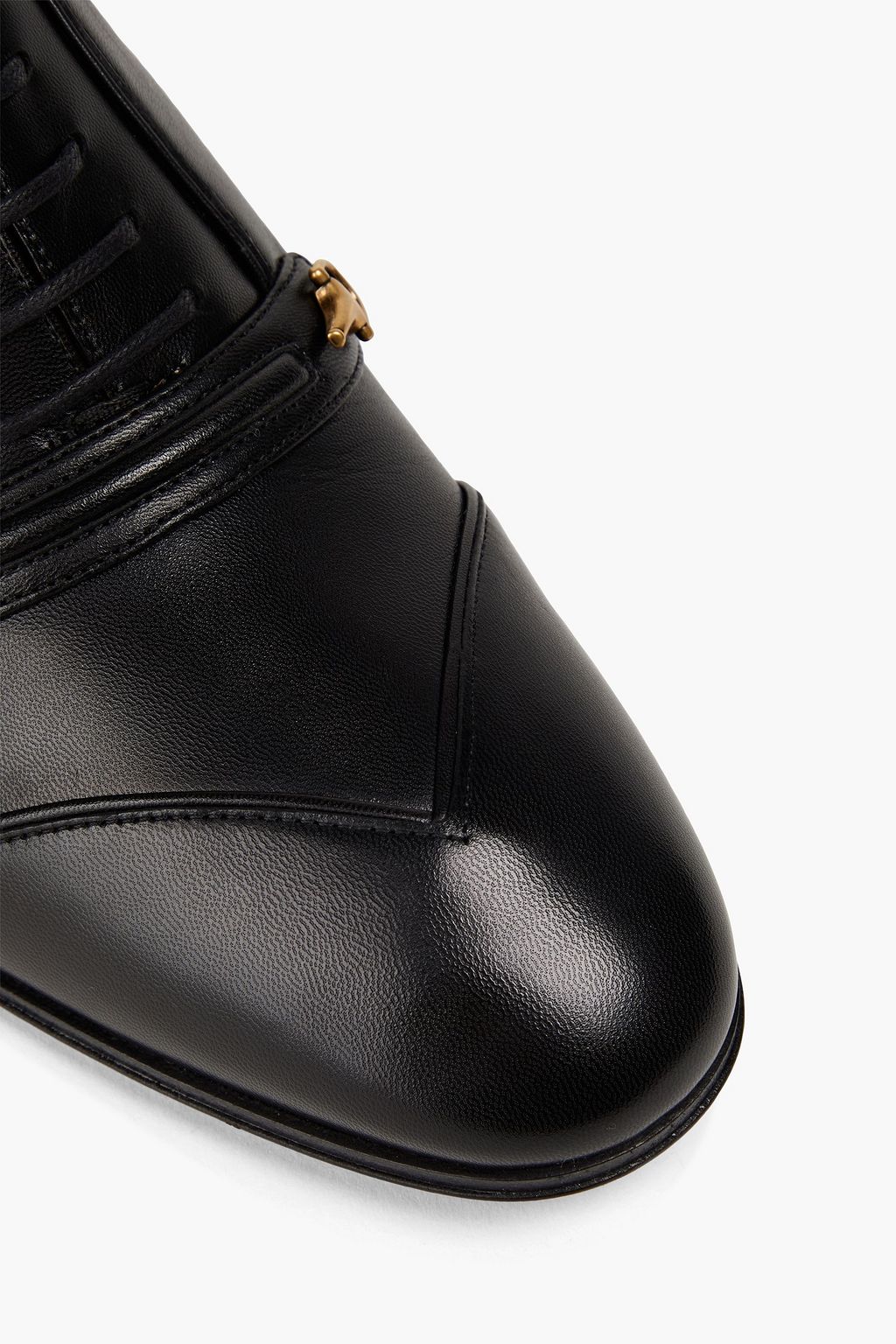 GUCCI Embellished leather brogues