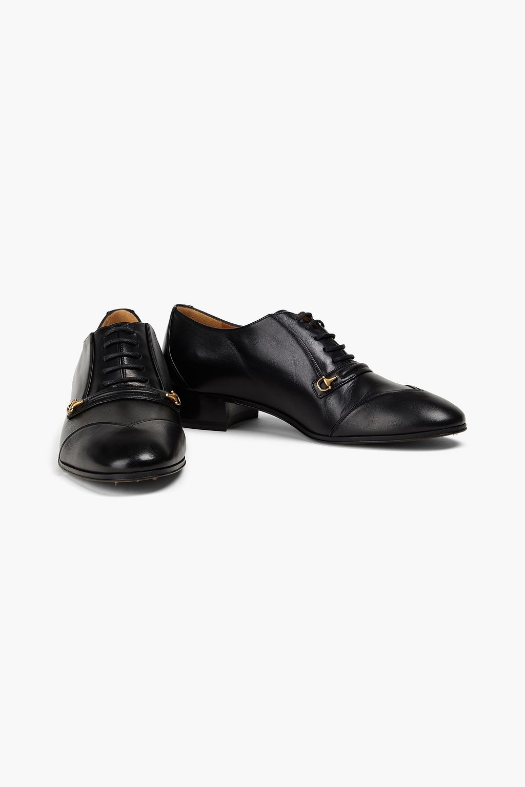 GUCCI Embellished leather brogues