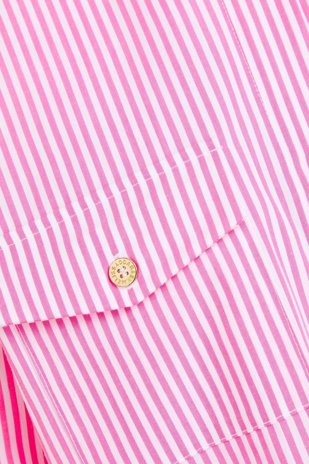 MELISSA ODABASH Francesca striped cotton-poplin shirt