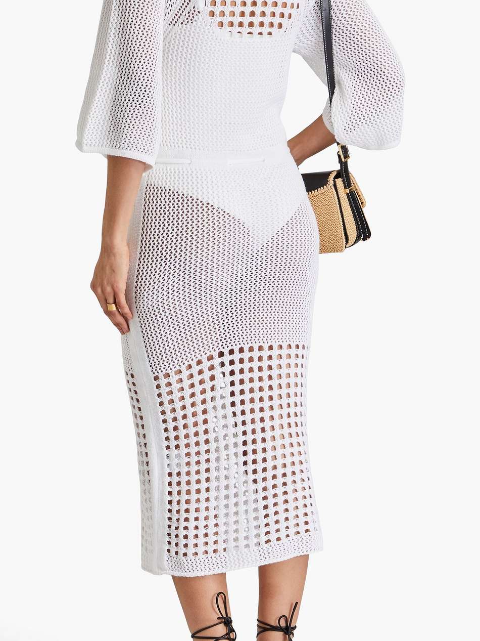 brooke crocheted cotton midi dress