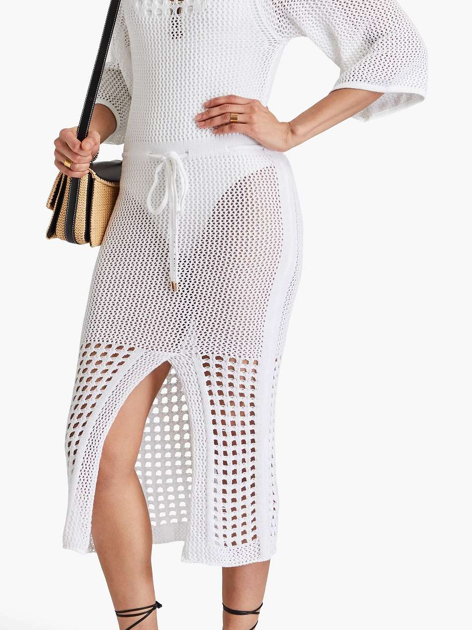 brooke crocheted cotton midi dress