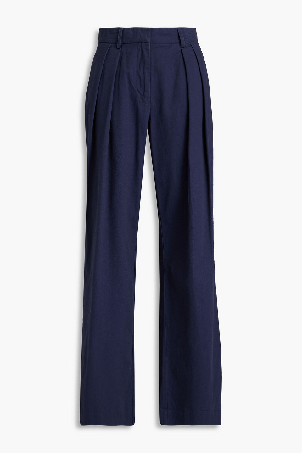 Staud Luisa Hose Mit Geradem Bein Aus Baumwoll-twill In Marineblau