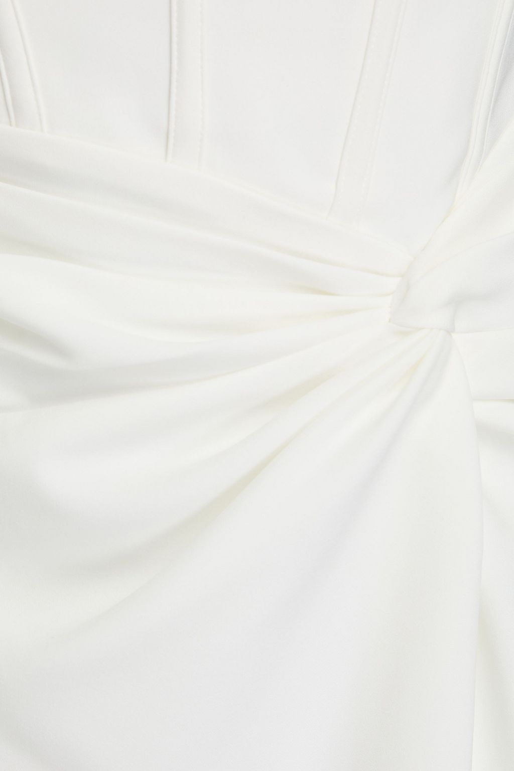 MARCHESA NOTTE ストレッチクレープ マキシワンピース ストラップレス ツイスト入り