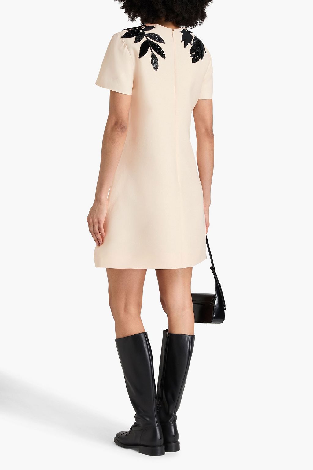 VALENTINO GARAVANI Embellished crepe mini dress