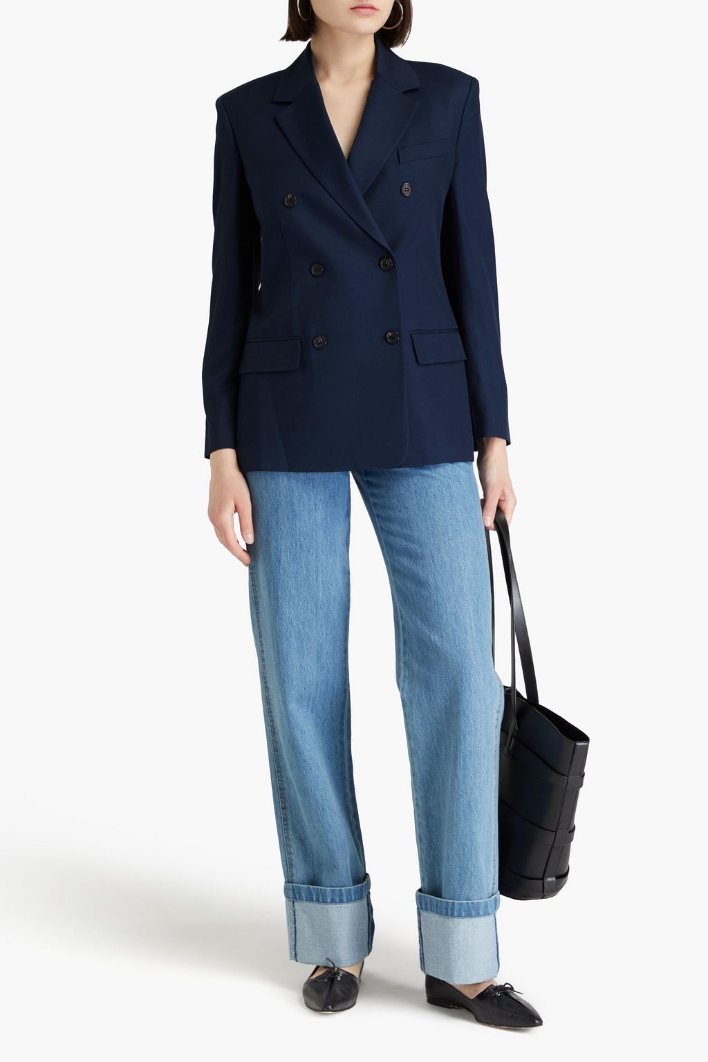 THEORY Double-breasted twill blazer