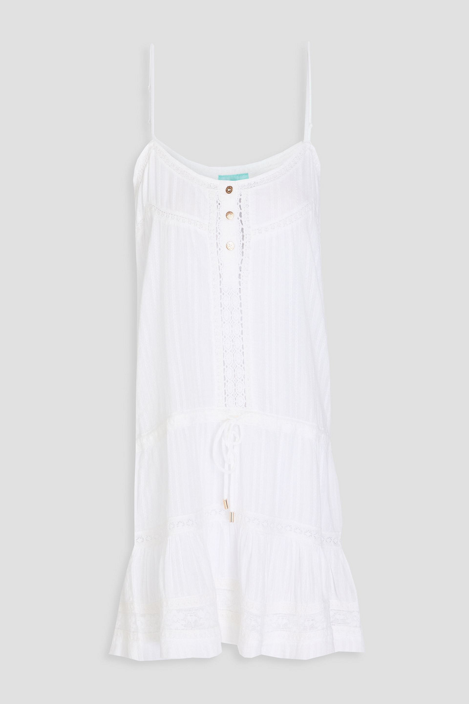 Melissa Odabash Kelly Cotton-gauze Mini Dress In White