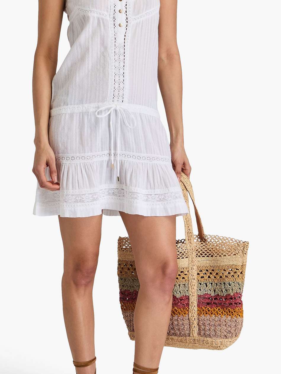 kelly tiered cotton-gauze mini dress