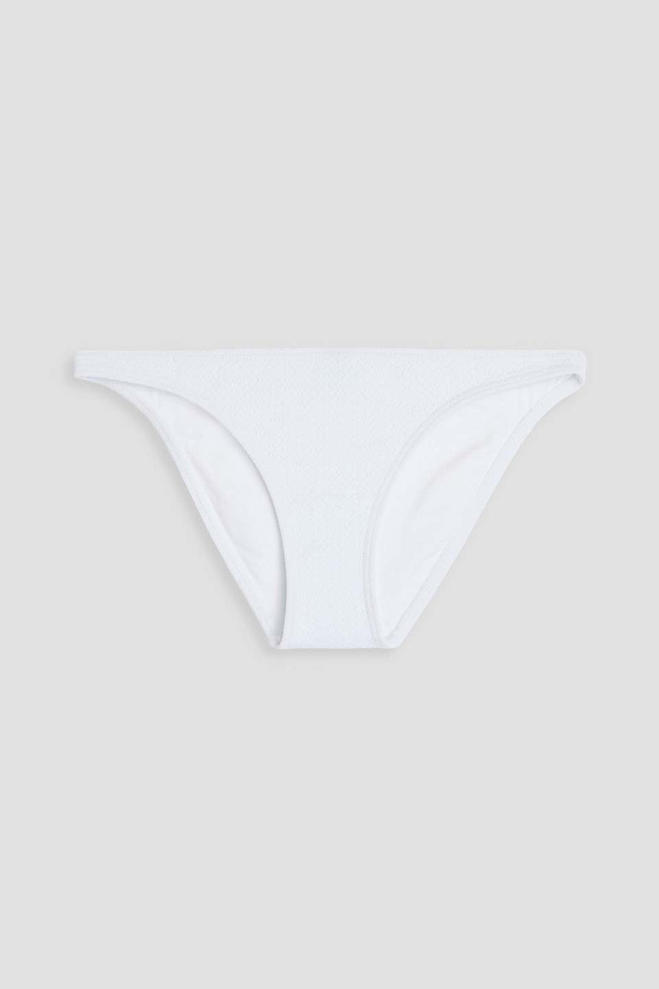 Melissa Odabash Tenerife Textured Low-rise Bikini Briefs In White