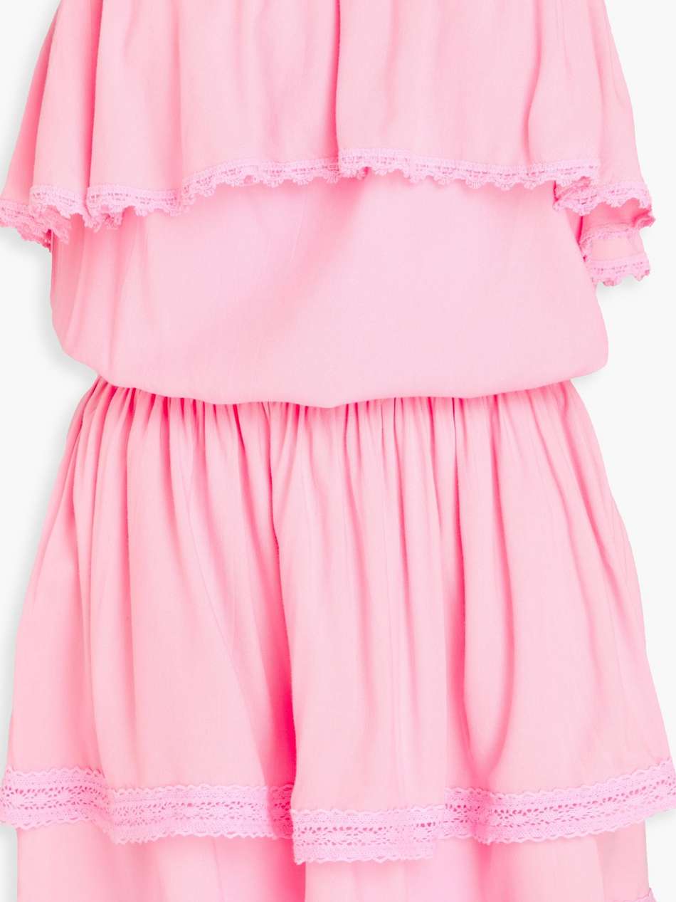 salma strapless tiered woven mini dress