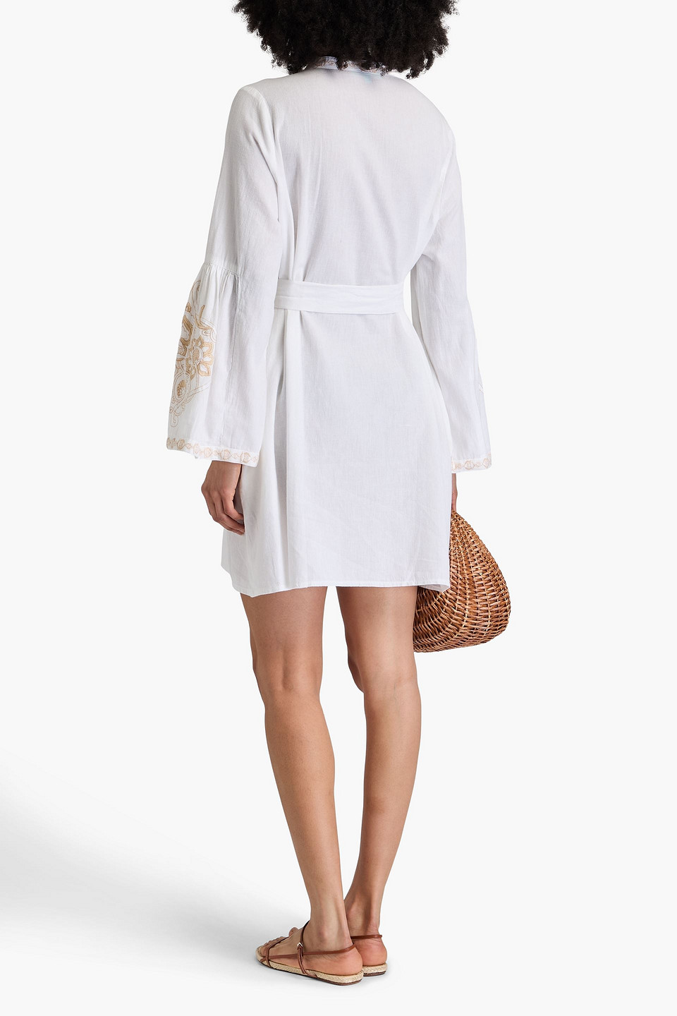 Melissa Odabash Everly Embroidered-front Cotton And In White