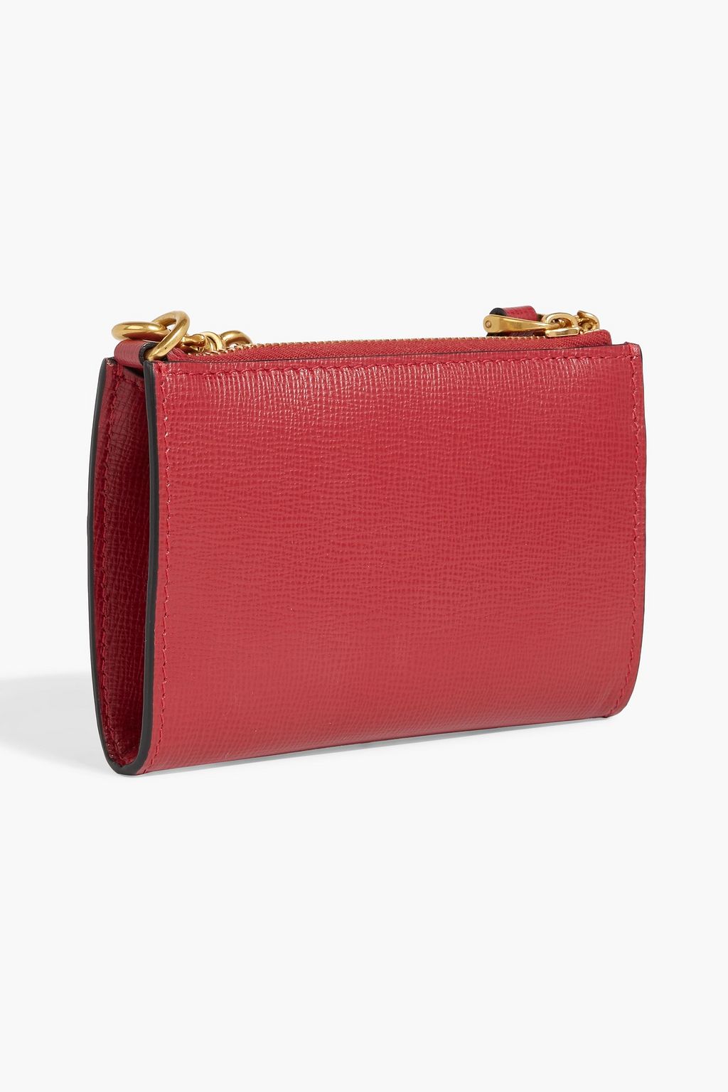 VALENTINO GARAVANI Rockstud textured-leather cardholder