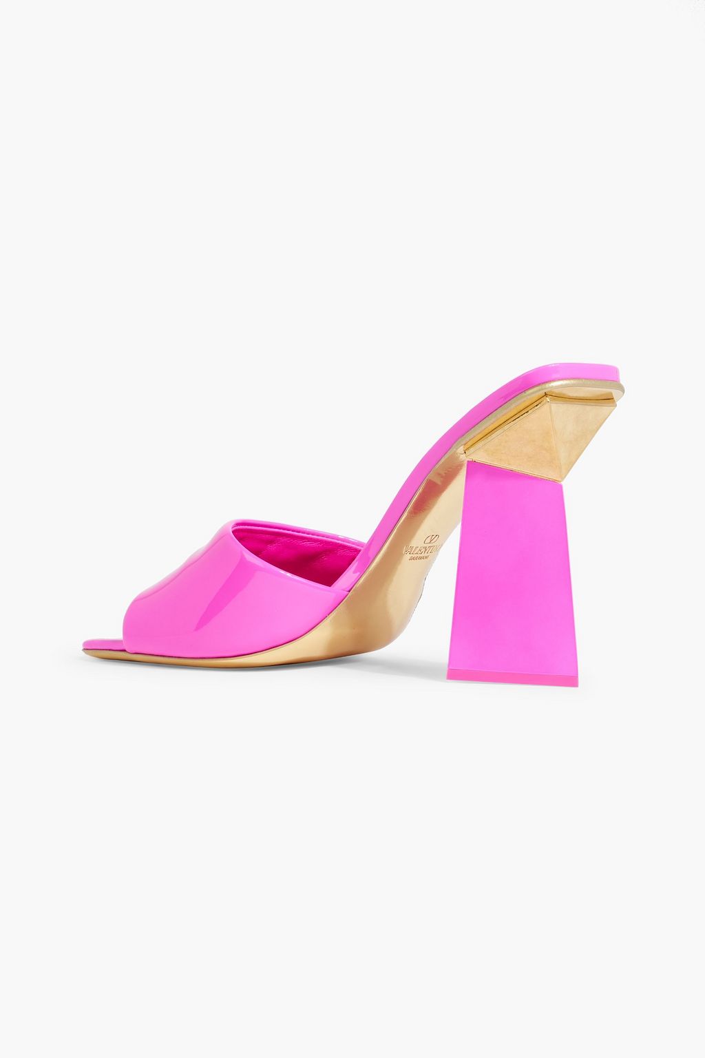 VALENTINO GARAVANI One Stud Hyper 105 patent-leather mules