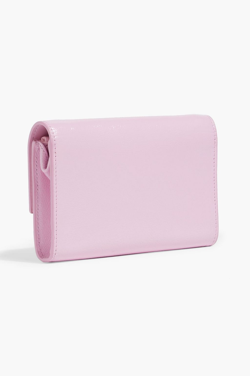 MAJE Crinkled patent-leather clutch