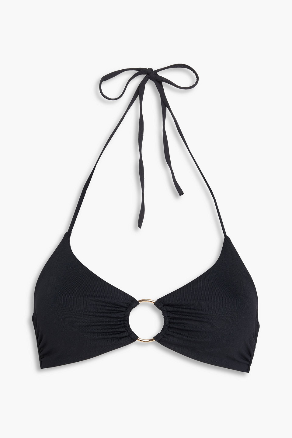 Melissa Odabash Hamburg Ring-embellished Bikini Top In Black