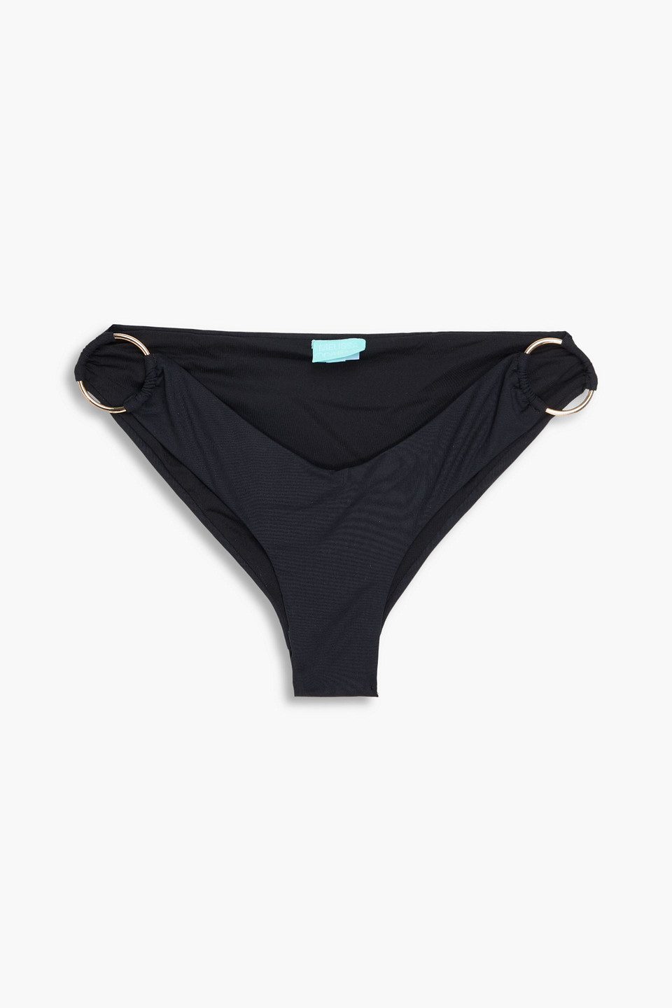 Melissa Odabash Hamburg Ring-embellished Bikini Briefs In Black