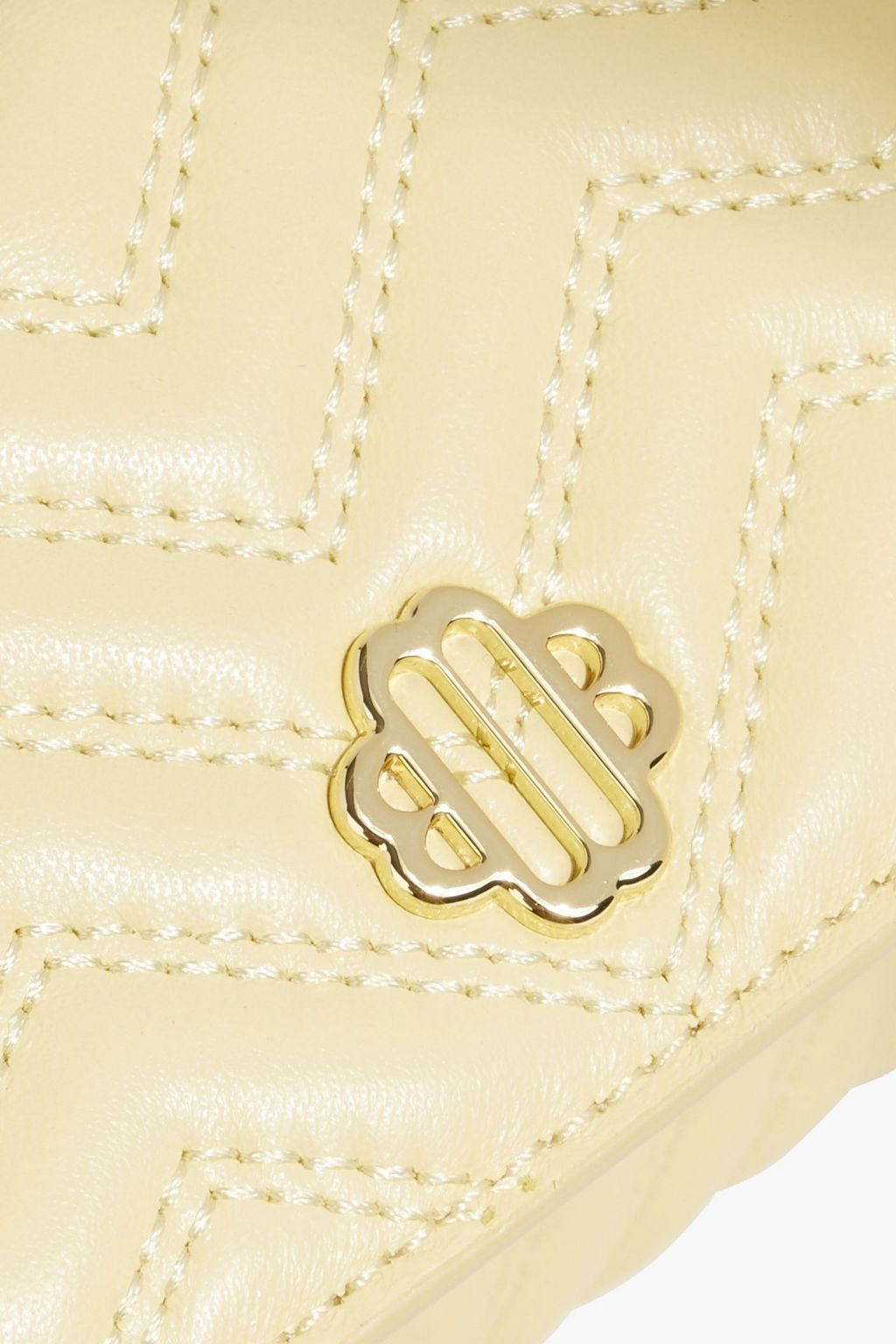MAJE Quilted leather clutch