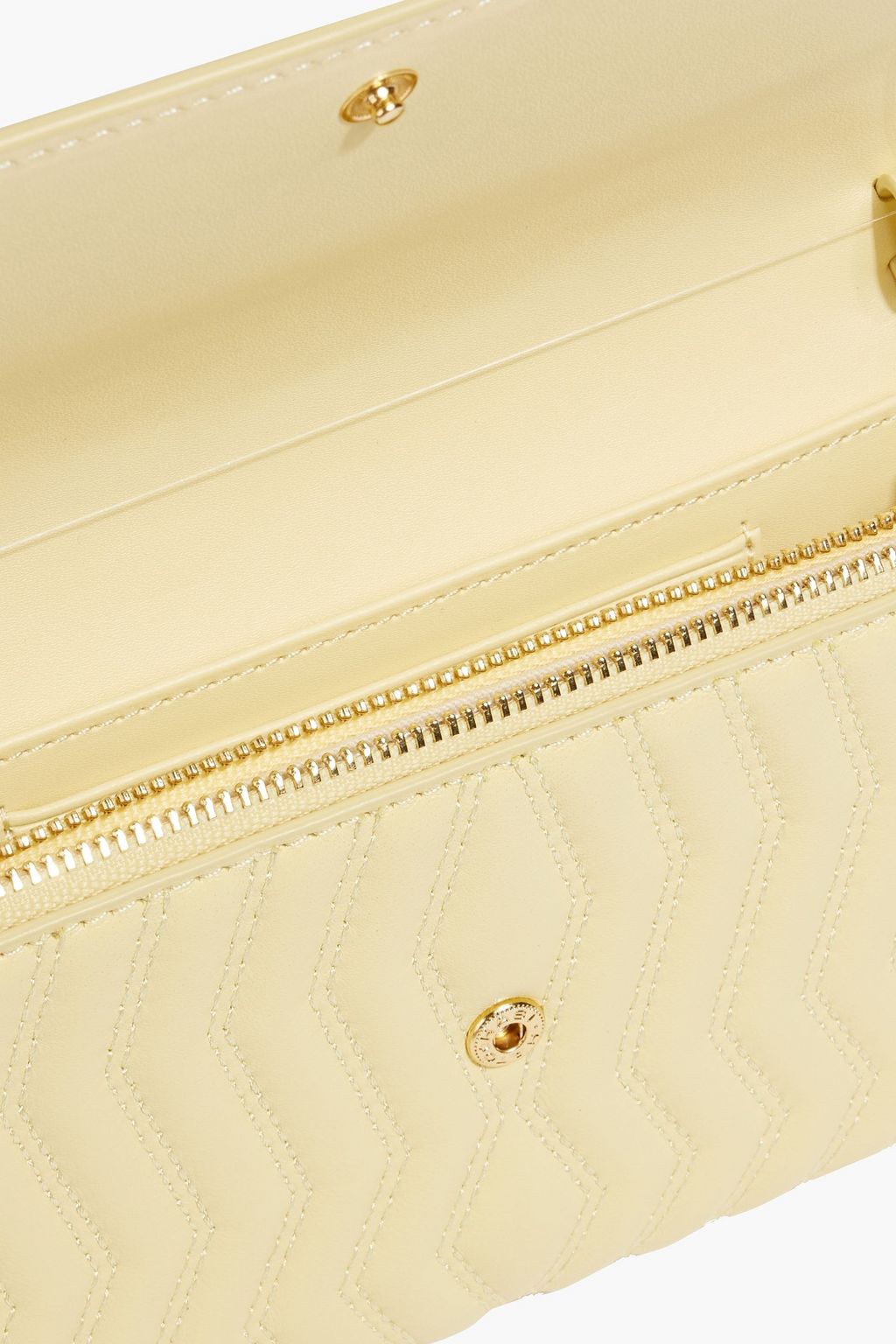 MAJE Quilted leather clutch