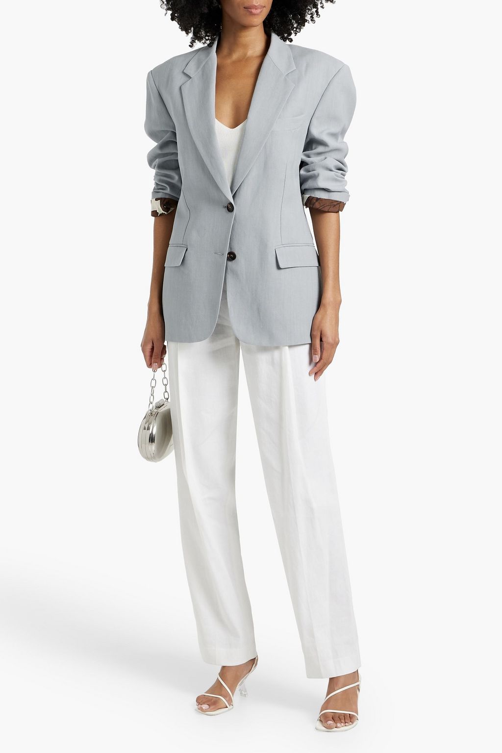 BRUNELLO CUCINELLI Bead-embellished twill blazer