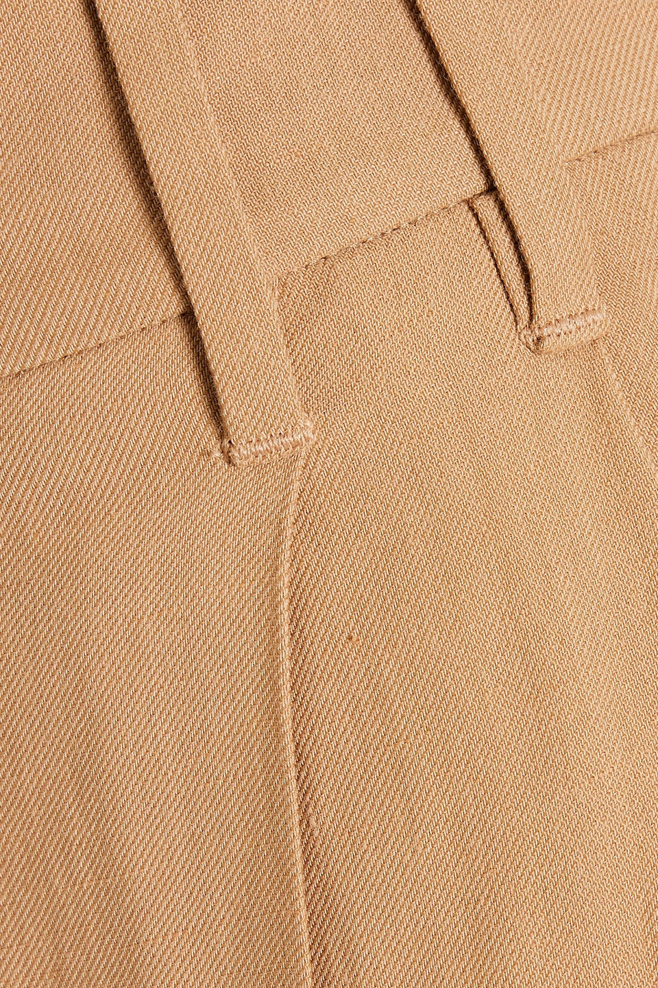 BRUNELLO CUCINELLI CROPPED TWILL TAPERED PANTS