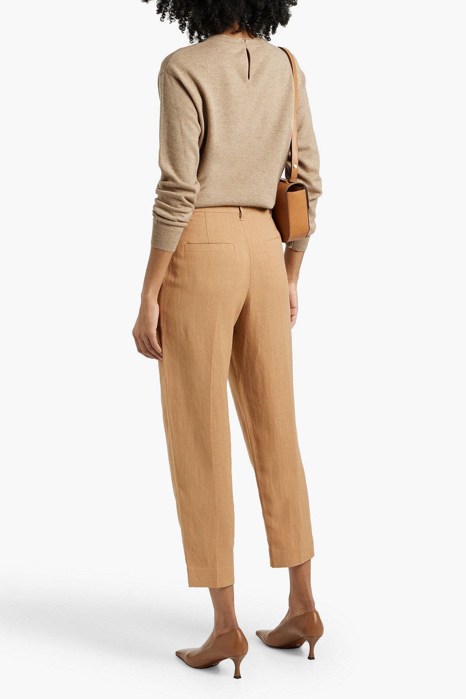 BRUNELLO CUCINELLI CROPPED TWILL TAPERED PANTS