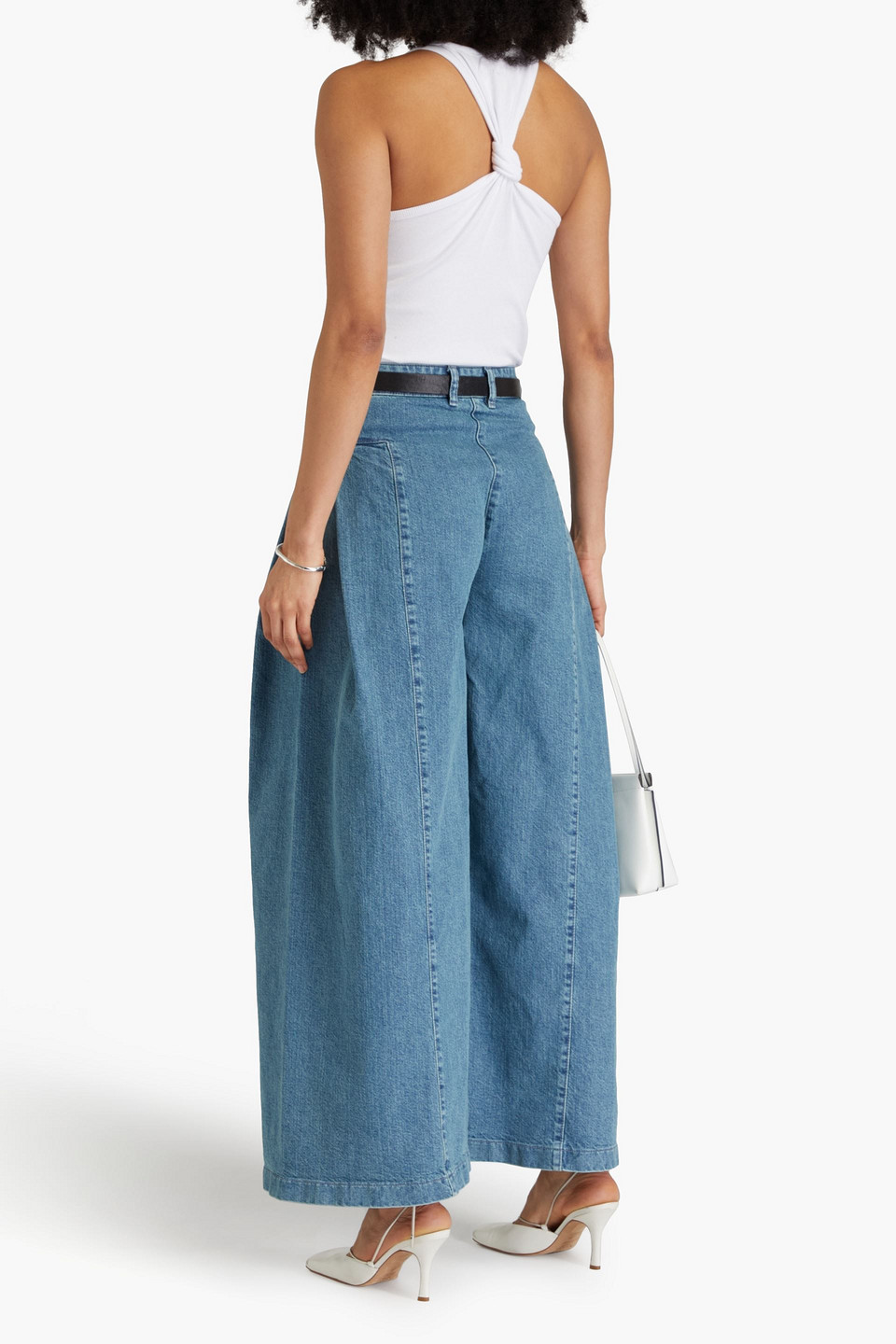 REMAIN BIRGER CHRISTENSEN KNOTTED STRETCH-COTTON JERSEY TANK