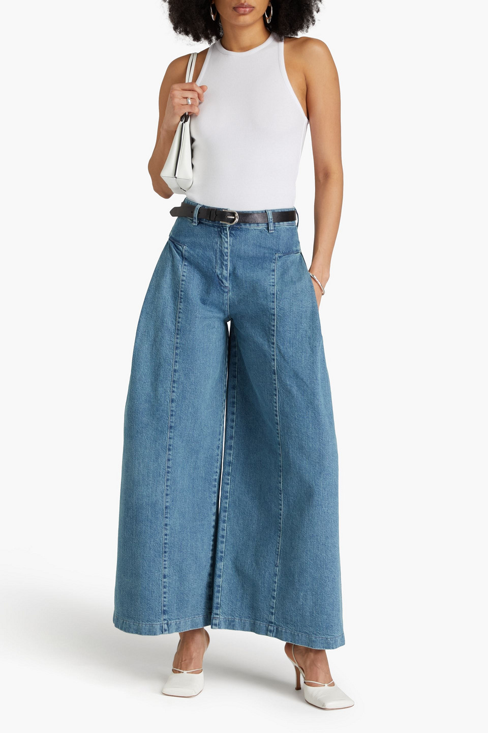 REMAIN BIRGER CHRISTENSEN KNOTTED STRETCH-COTTON JERSEY TANK