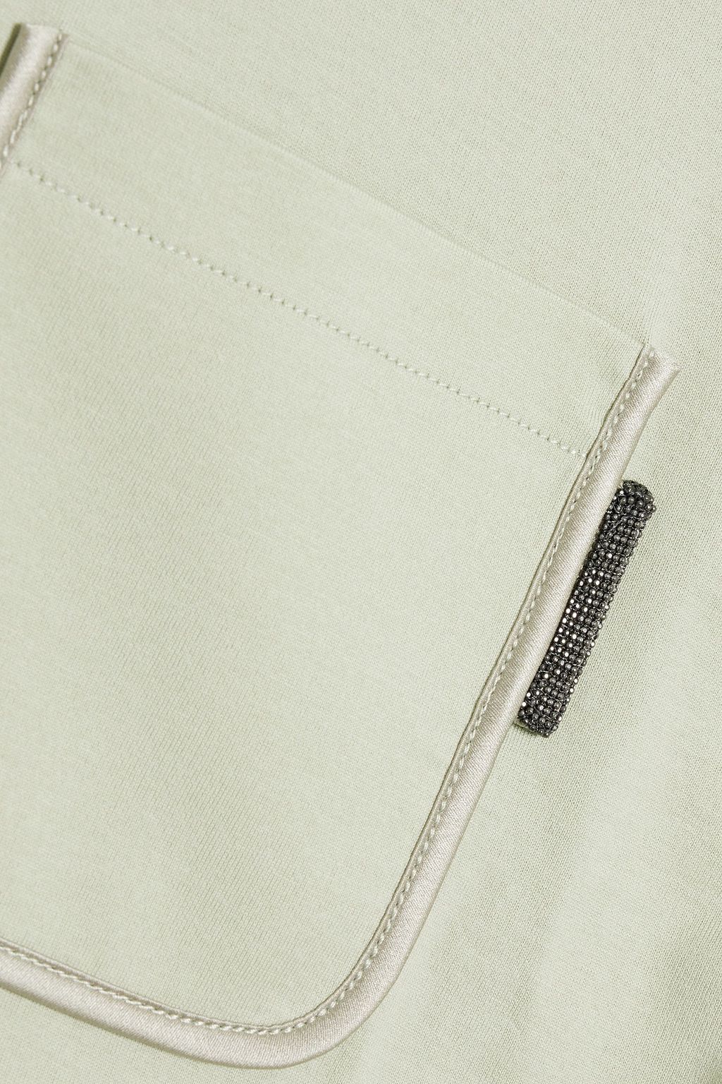 BRUNELLO CUCINELLI Bead-embellished cotton-jersey T-shirt
